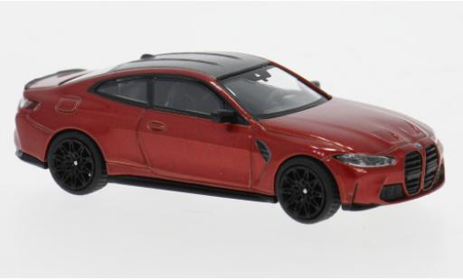 Modelauto Bmw M4 Competition (G82) oranje 1/64 Mini GT