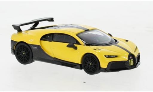 Modelauto Bugatti Chiron Pur Sport geel 1/64 Mini GT