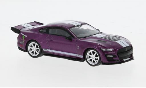 Modelauto Ford Mustang Shelby GT500 Ford Mustang 500 Dragon Snake paars 1/64 Mini GT