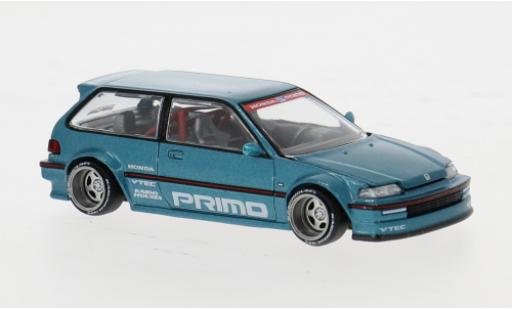 Modelauto Honda Civic Base blauw 1987 1/64 Mini GT