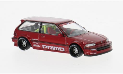 Modelauto Honda Civic Base (EF) rood 1987 1/64 Mini GT