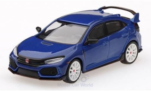 Modelauto Honda Civic Type R (FK8) metallic blauw Modulo Kit 1/64 Mini GT