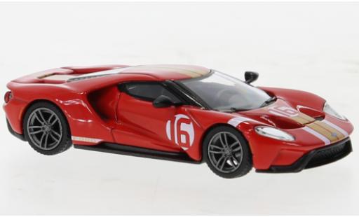 Modelauto Ford GT Heritage Edition rood/dor&Atilde;&copy; 1/64 Mini GT