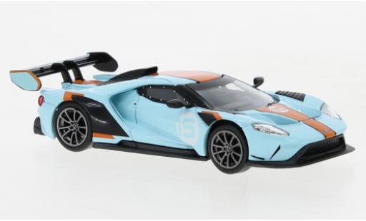 Modelauto Ford GT MK II blauw /oranje 1/64 Mini GT