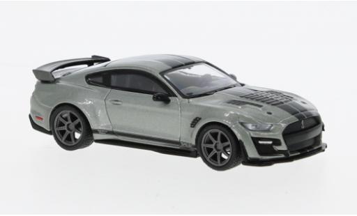 Modelauto Ford Mustang Shelby GT500 Ford Mustang SE Widebody metallic grijs 1/64 Mini GT
