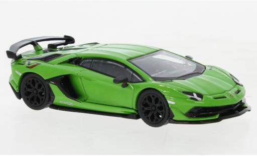 Modelauto Lamborghini Aventador SVJ metallic la chaux 1/64 Mini GT