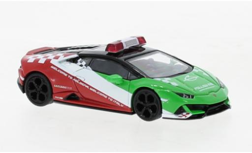 Modelauto Lamborghini Huracan Evo Bologna Airport Follow-Me Car 2020 1/64 Mini GT