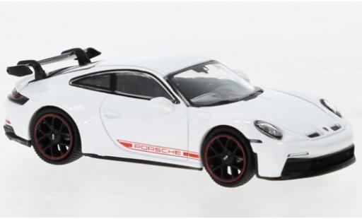 Modelauto Porsche 911 GT3 wit 1/64 Mini GT