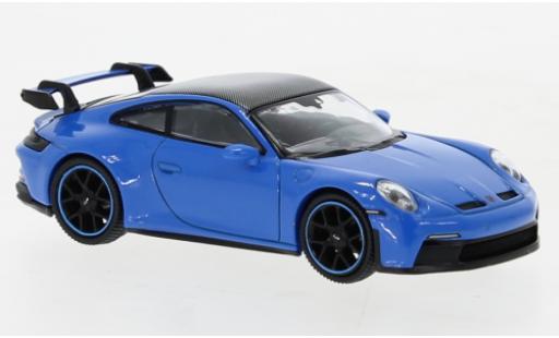 Modelauto Porsche 911 GT3 blauw 1/64 Mini GT