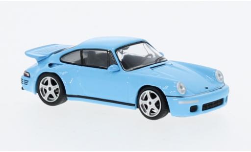 Modelauto Porsche Ruf CTR Porsche RUF Anniversaire blauw 1/64 Mini GT