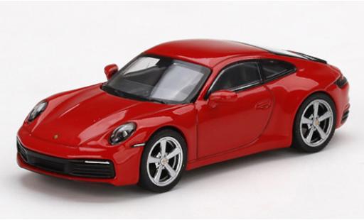 Modelauto Porsche 911 4S Carrera rood 1/64 Mini GT