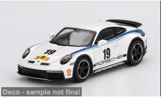 Modelauto Porsche 911 Base wit/Dekor 2024 1/64 Mini GT