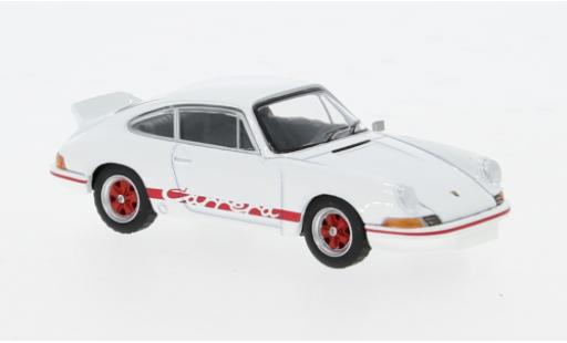 Modelauto Porsche 911 RS Carrera 2.7 wit/Dekor 1/64 Mini GT