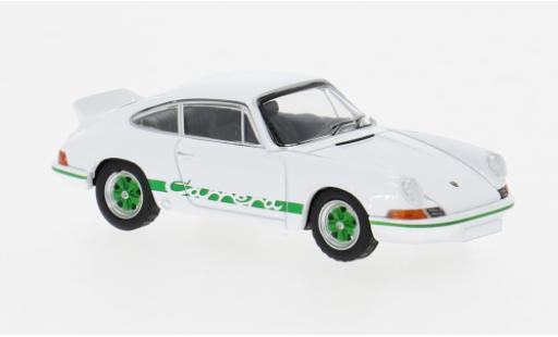 Modelauto Porsche 911 RS Carrera 2.7 wit/groen 1973 1/64 Mini GT