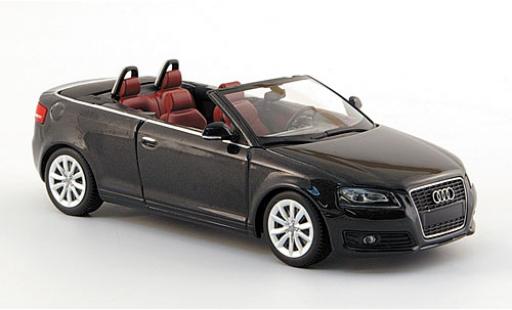 Modelauto Audi A3 cabriolet metallic grijs 2007 sans Vitrine 1/43 Minichamps