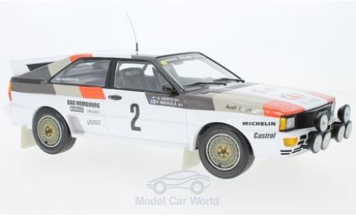 Modelauto Audi Quattro a1 No.2 Sport Rally WM Rally Monte Carlo 1983 H.Mikkola/A.Hertz 1/18 Minichamps