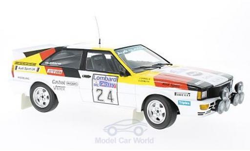 Modelauto Audi Quattro rallye No.24 Sport Rally WM RAC Rally 1982 H.Demuth/J.Daniels 1/18 Minichamps