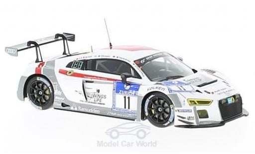 Modelauto Audi R8 lms No.11 Race Experience 24h N&Atilde;&frac14;rburgring 2016 C.Bollrath/M.Ohlsson/M.Hackl&Atilde;&curren;nder/R.Oeverhaus 1/43 Minichamps