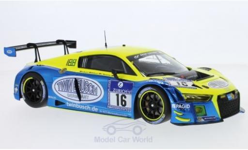 Modelauto Audi R8 lms No.16 Twin Busch Motorsport 24h N&Atilde;&frac14;rburgring 2016 R.Rast/M.Busch/D.Busch/C.Mamerow 1/18 Minichamps