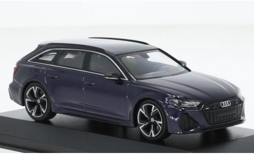 Modelauto Audi RS6 avant metallic paars 2019 1/43 Minichamps
