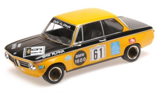 Modelauto Bmw 1600 course -2 No.61 -Alpina 6h N&Atilde;&frac14;rburgring 1970 R.Herzog/N.Lauda 1/18 Minichamps