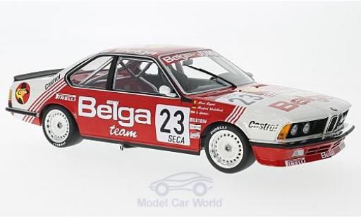 Modelauto Bmw 635 CSi (E24) No.23 Belga 24h Spa 1985 M.Winkelhock/J.Gartner/H.Regout zonder Vitrine 1/18 Minichamps