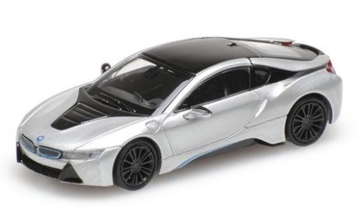 Modelauto Bmw i8 Coupe grijs 2015 1/87 Minichamps