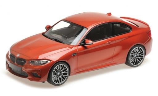 Modelauto Bmw M2 Competition metallic oranje 2019 1/18 Minichamps