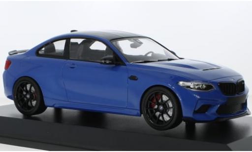 Modelauto Bmw M2 CS metallic blauw 2020 1/18 Minichamps