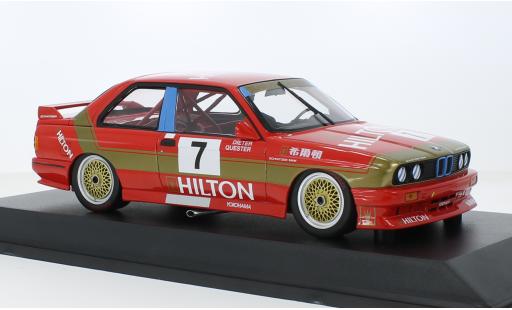Modelauto Bmw M3 course (E30) No.7 Schnitzer- Hilton Macau Guia Race 1987 1/18 Minichamps