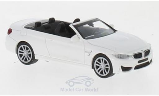Modelauto Bmw M4 Cabriolet wit 2015 1/87 Minichamps
