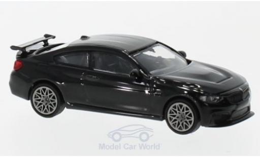 Modelauto Bmw M4 GTS metallic zwart 2016 met grijsen Felgen 1/87 Minichamps