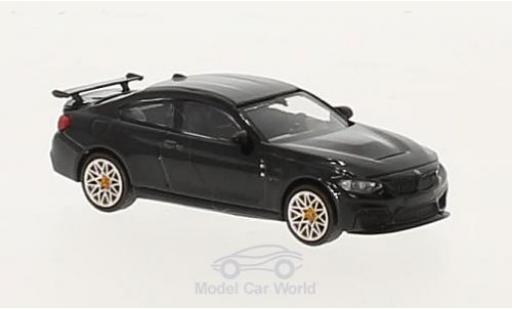 Modelauto Bmw M4 GTS zwart 2016 met oranjen Felgen 1/87 Minichamps