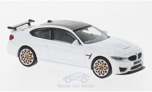 Modelauto Bmw M4 GTS wit 2016 met oranjen Felgen 1/87 Minichamps