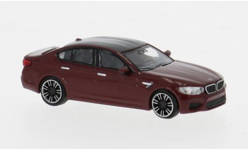 Modelauto Bmw M5 berline (F90) metallic rood 2018 1/87 Minichamps