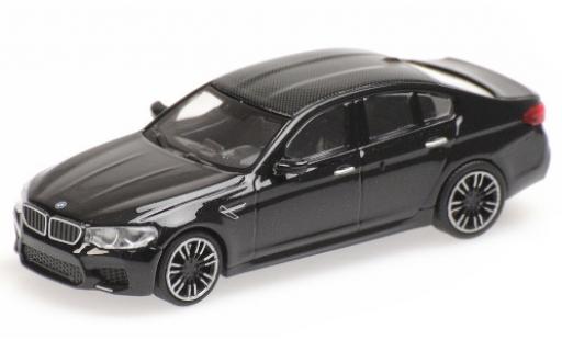Modelauto Bmw M5 berline (F90) metallic zwart/carbon 2018 1/87 Minichamps