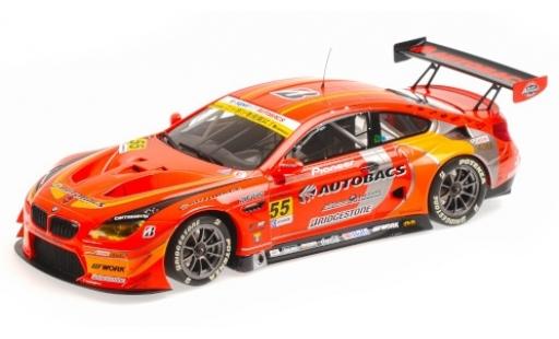 Modelauto Bmw M6 GT3 (F13) No.55 Autobacs Racing Team Aguri Autobacs Super GT 2016 S.Takagi/T.Kobayashi 1/18 Minichamps