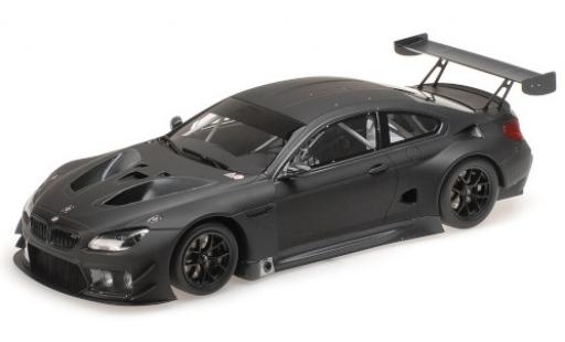 Modelauto Bmw M6 GT3 mat-zwart 2016 Plain Body Version 1/18 Minichamps