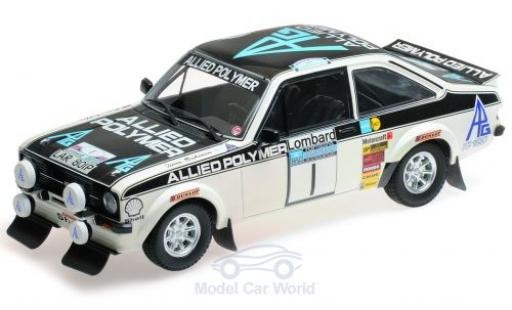 Modelauto Ford Escort RS 1800 MK II No.1 Allied Polymer Group Allied Polymer Rally RAC Lombard 1975 T.M&Atilde;&curren;kinen/H.Liddon 1/18 Minichamps