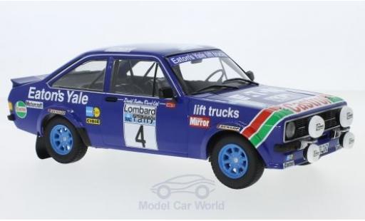Modelauto Ford Escort RS 1800 MK II No.4 Eaton Yale Rally WM RAC Rally 1978 H.Mikkola/A.Hertz 1/18 Minichamps