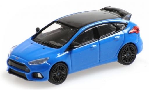 Modelauto Ford Focus RS metallic blauw/zwart 2018 1/87 Minichamps