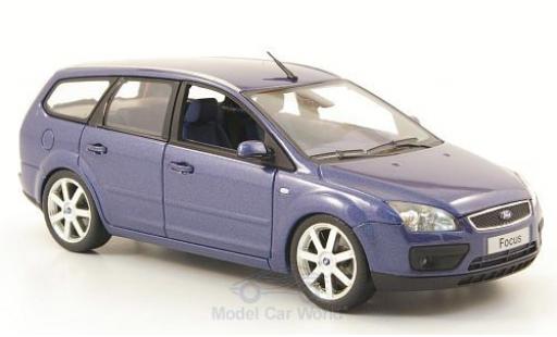Modelauto Ford Focus Turnier metallic blauw 2006 1/43 Minichamps