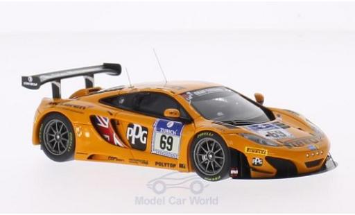 Modelauto McLaren MP4-12C GT3 12C No.69 Doerr Motorsport Pirelli 24h N&Atilde;&frac14;rburgring 2014 R.Adams/S.Asch/A.Klasen/A.Parente 1/43 Minichamps
