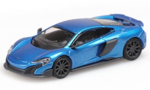 Modelauto McLaren 675 Base LT metallic blauw 2016 1/87 Minichamps