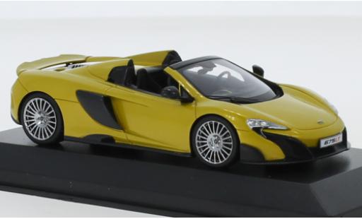 Modelauto McLaren 675 Spider LT metallic geel 1/43 Minichamps