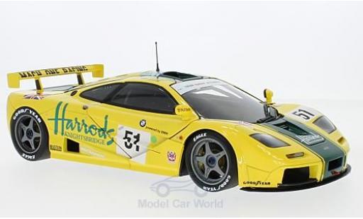 Modelauto McLaren F1 GTR GTR No.51 Harrods Mach one Racing Harrods 24h Le Mans 1995 A.Wallace/D.Bell/J.Bell 1/18 Minichamps