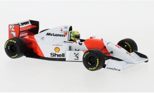 Modelauto McLaren MP4 MP4/8 Ford No.8 Marlboro formule 1 GP Europa 1993 A.Senna 1/43 Minichamps