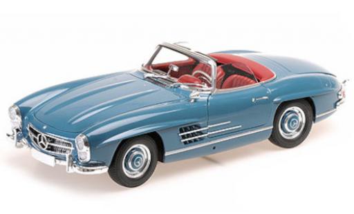 Modelauto Mercedes 300 Roadster SL (W198) blauw 1957 1/18 Minichamps