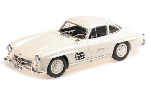 Modelauto Mercedes 300 Base SL (W198) wit 1955 1/18 Minichamps