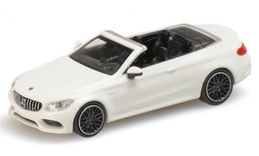 Modelauto Mercedes C AMG C63 Cabriolet (A205) wit 2019 1/87 Minichamps
